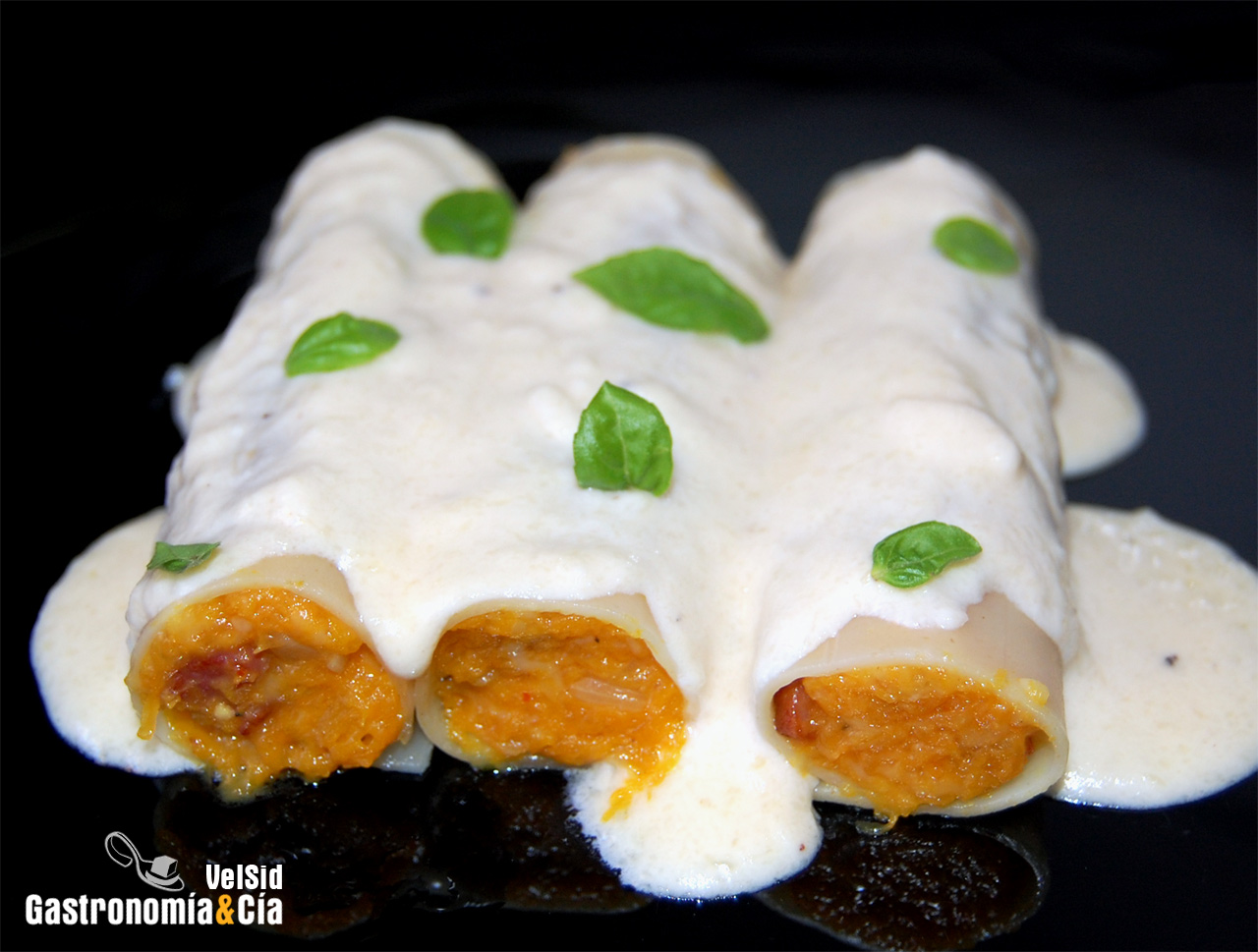 Canelones de calabaza