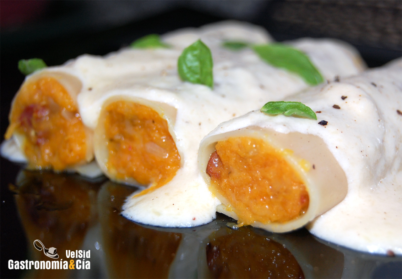 Canelones de calabaza