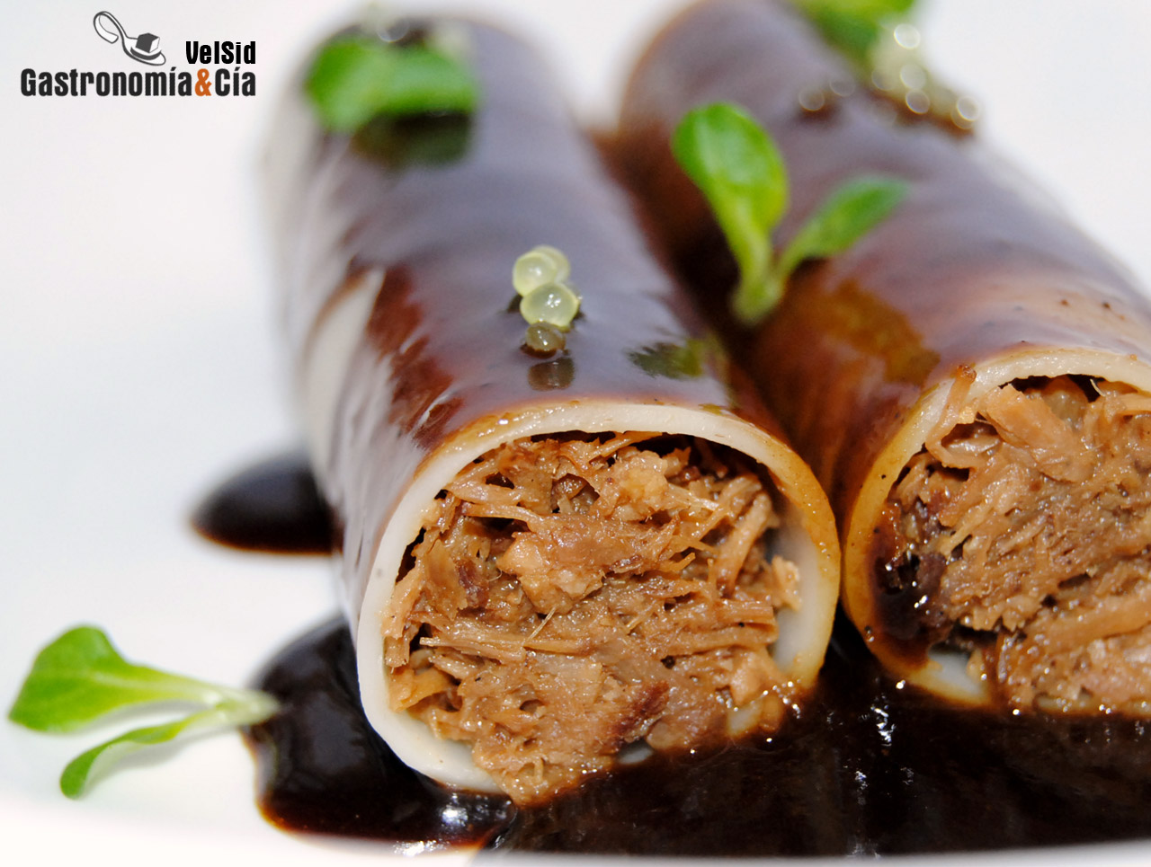 Canelones de carne con salsa maestra