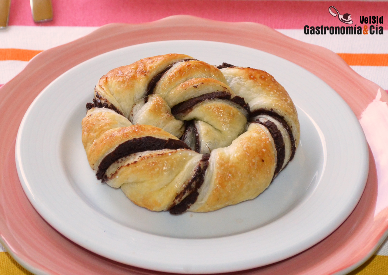Caracolas de hojaldre y ‘Nutella’ casera