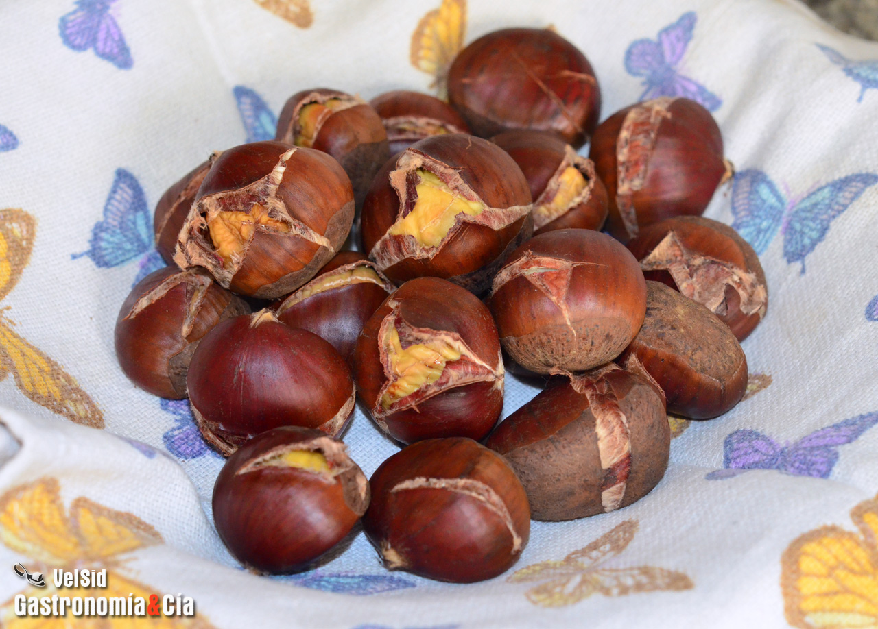 Castañas en freidora de aire