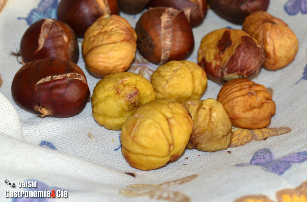 Castañas en freidora de aire