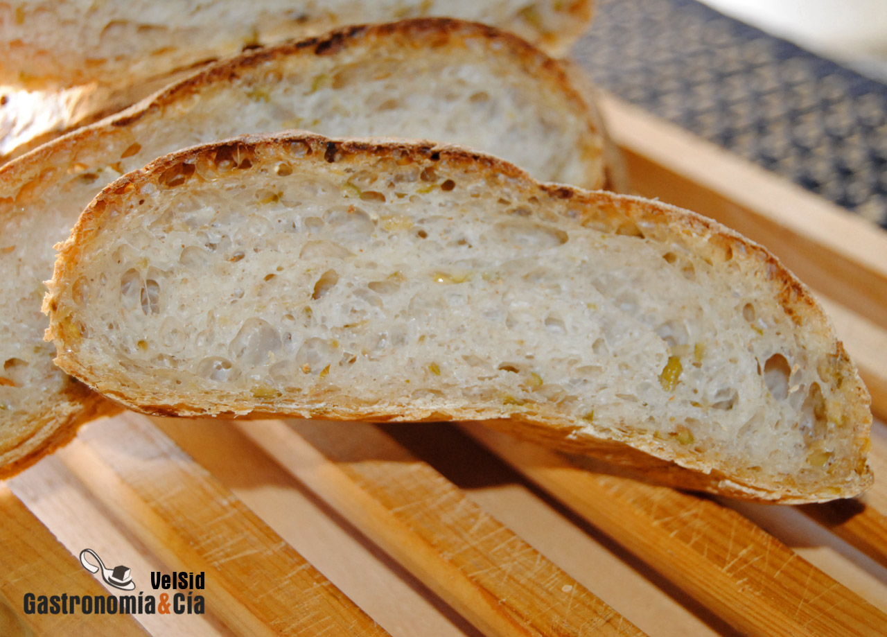 Chapata de aceitunas verdes