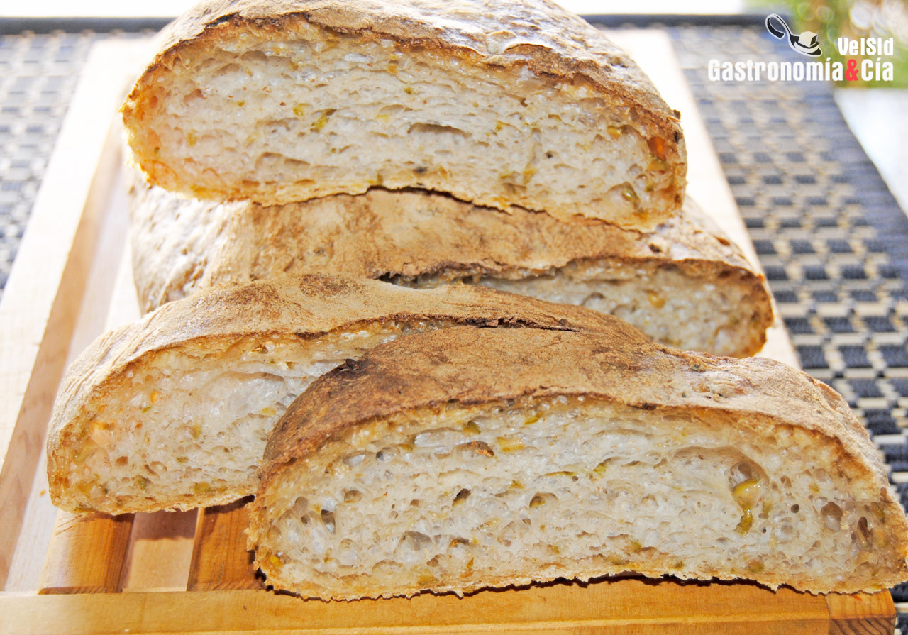 Chapata de aceitunas verdes