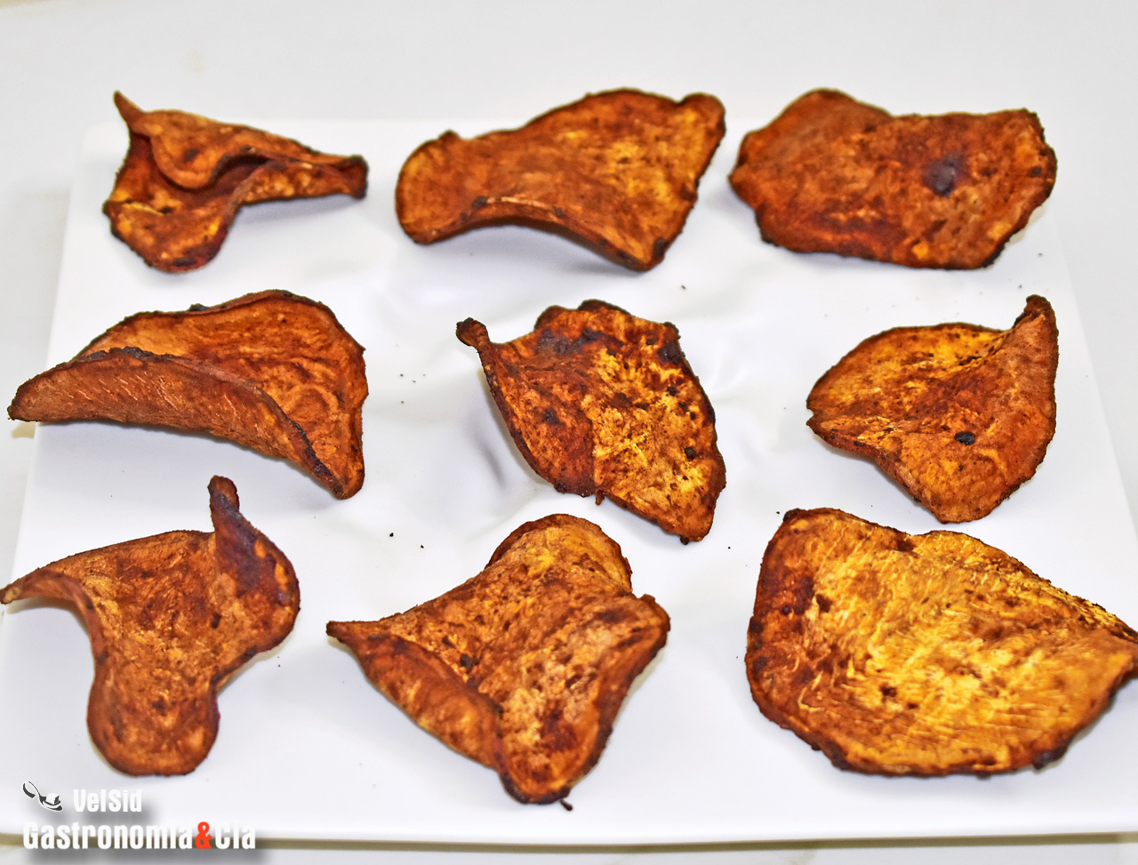 Chips de boniato con especias chai