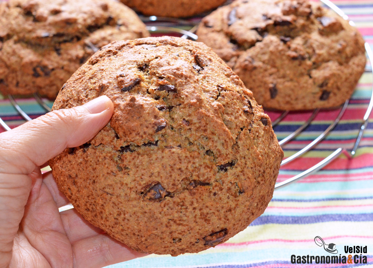 Receta de galletas con chips de chocolate integrales