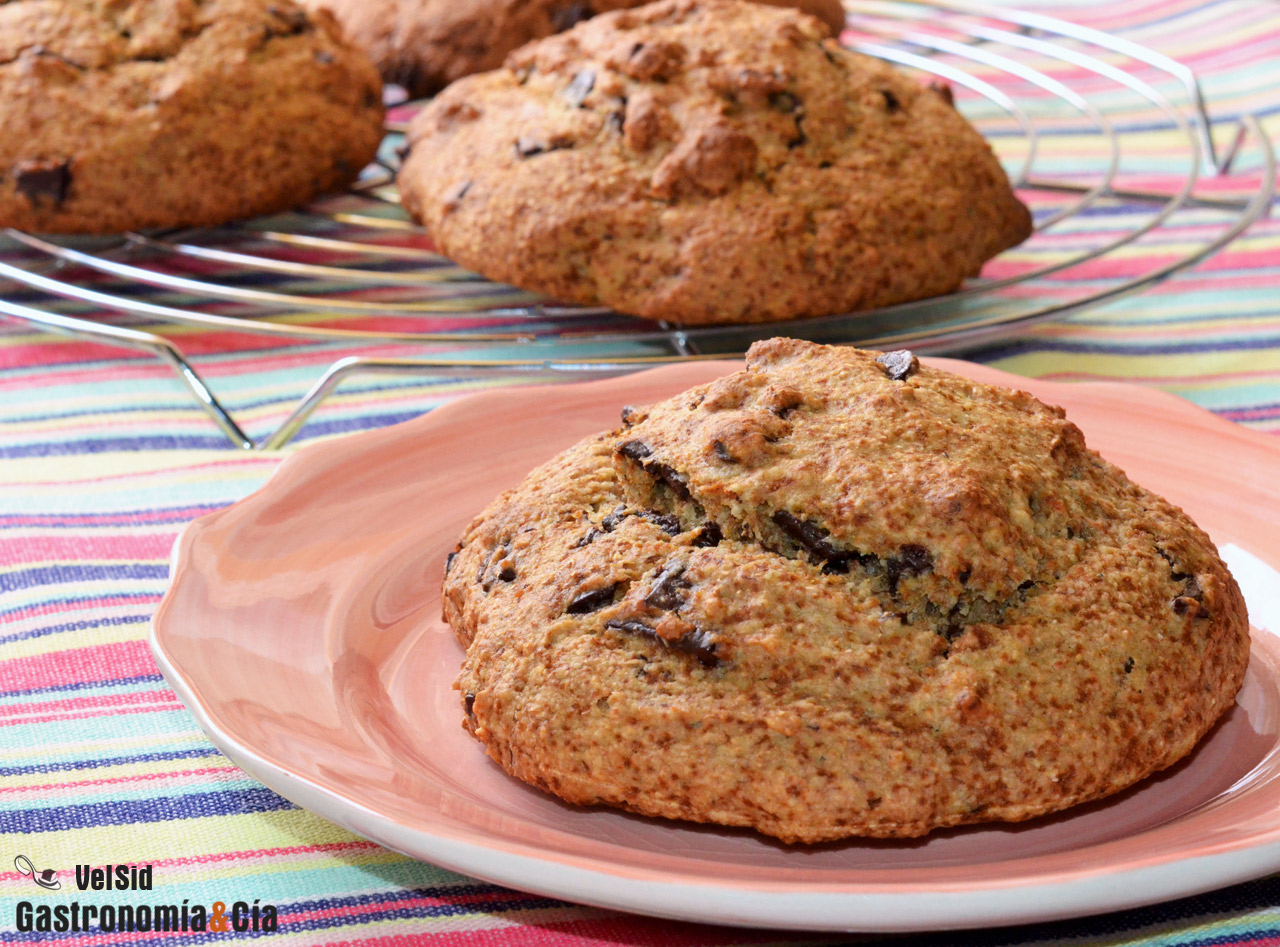 Receta de galletas con chips de chocolate integrales