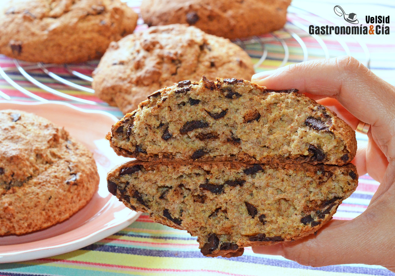 Receta de galletas con chips de chocolate integrales