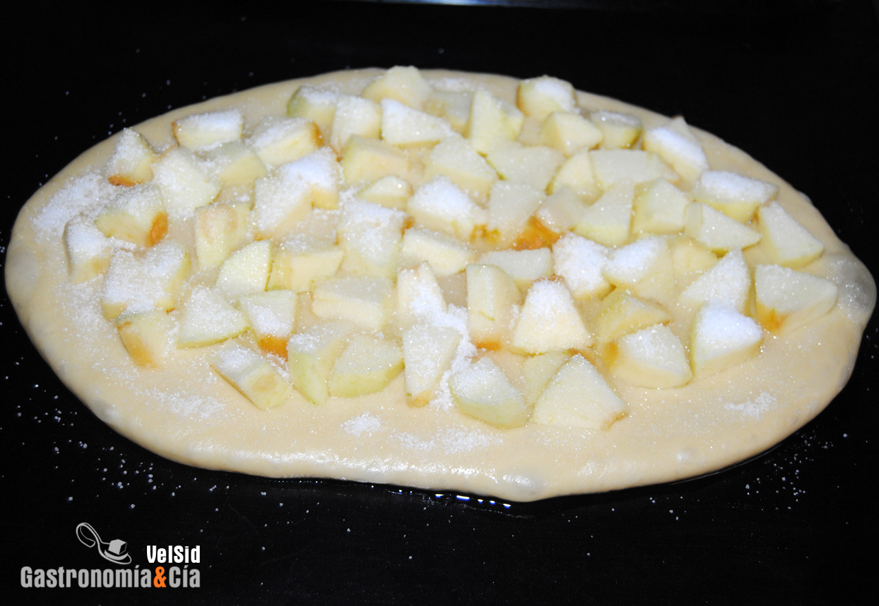 Coca fácil de manzana