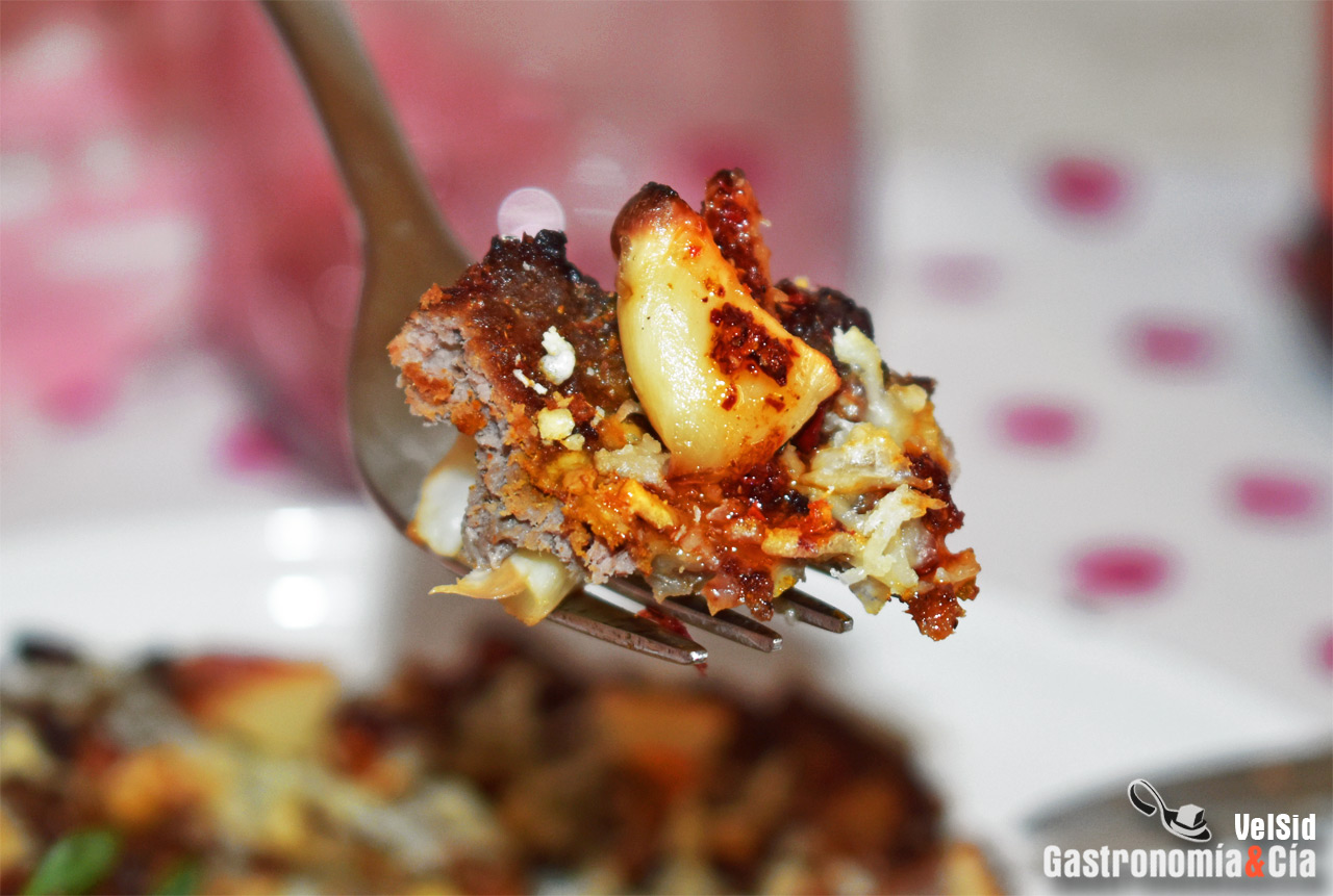 Coliflor asada con ternera 'smash'