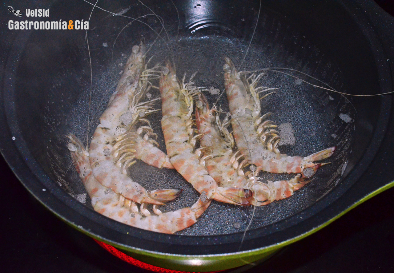 Langostinos cocidos