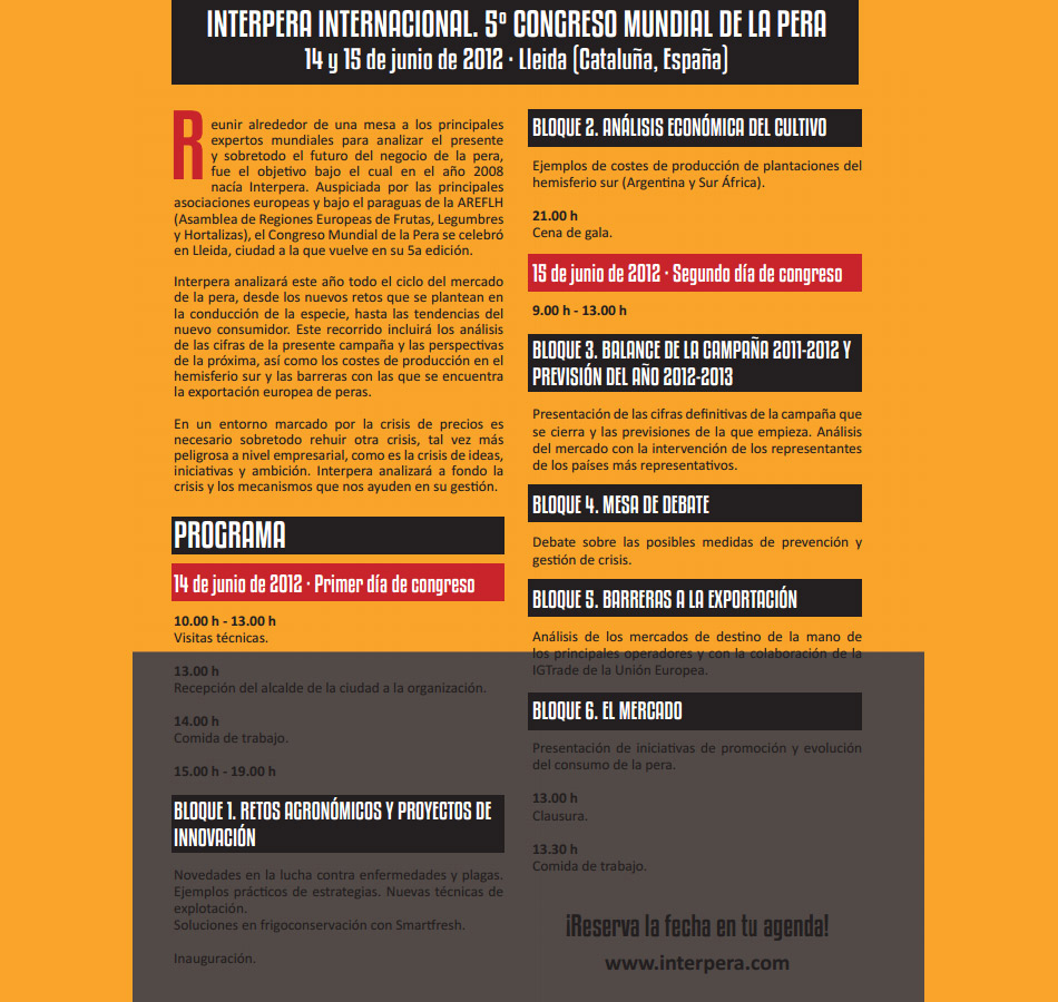 programa de Interpera Internacional 2012