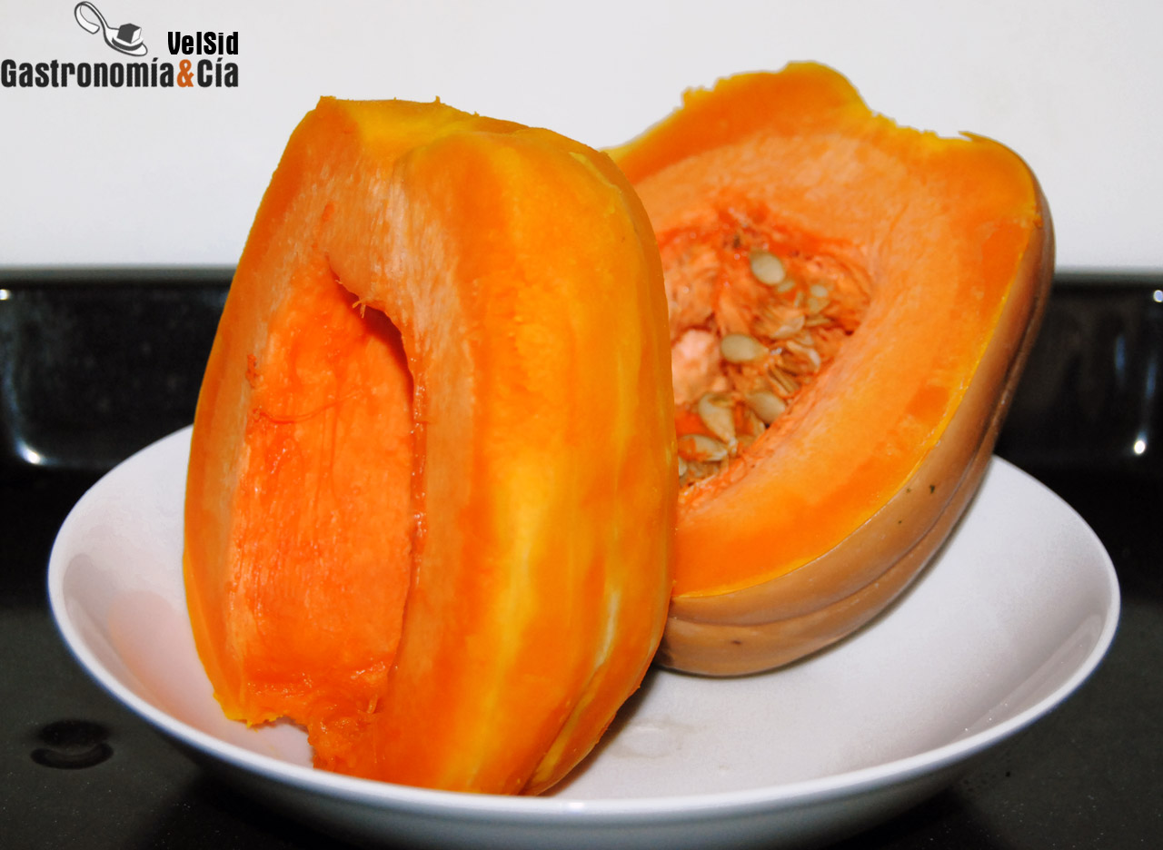 Cortar y pelar una calabaza