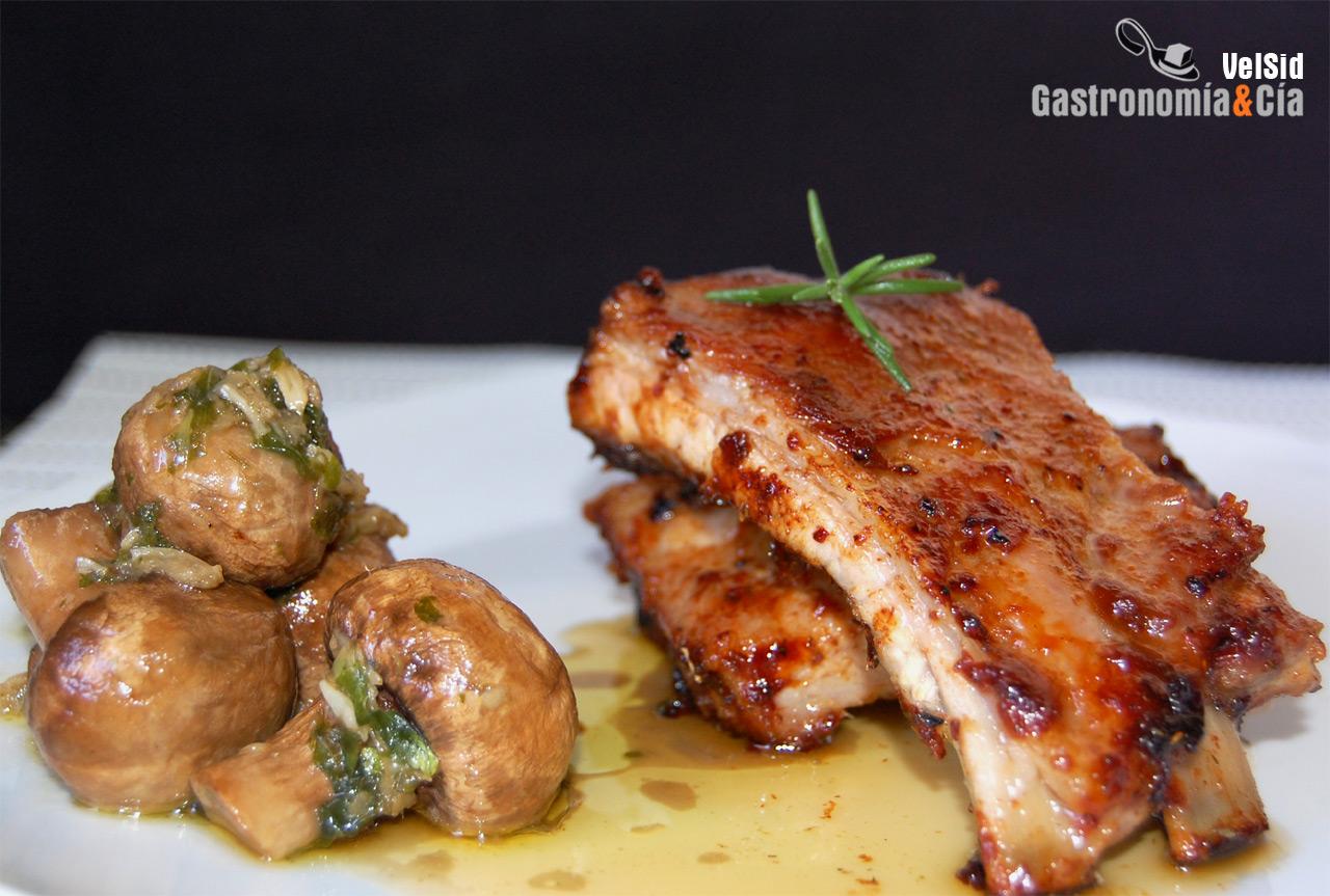Costillas de cerdo a la barbacoa
