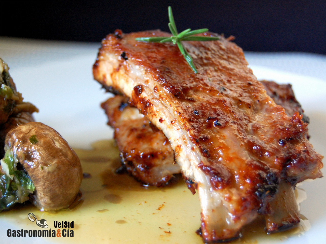 Costillas de cerdo a la barbacoa