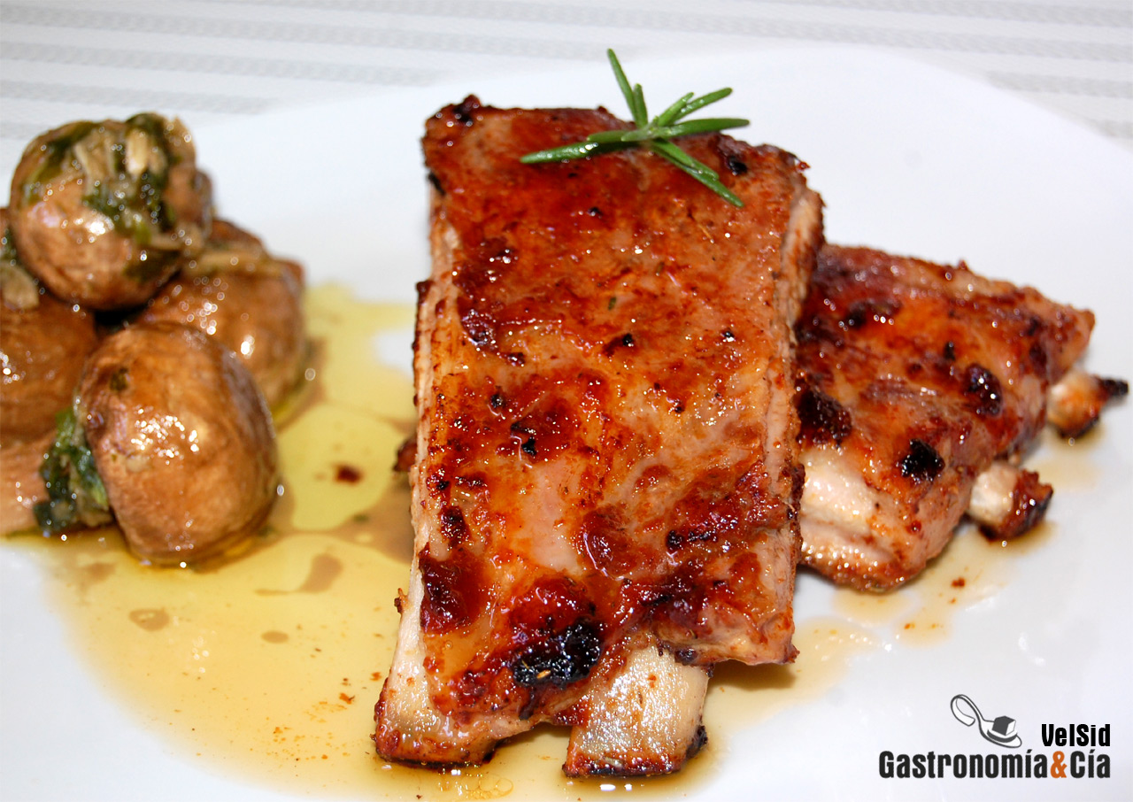 Costillas de cerdo a la barbacoa