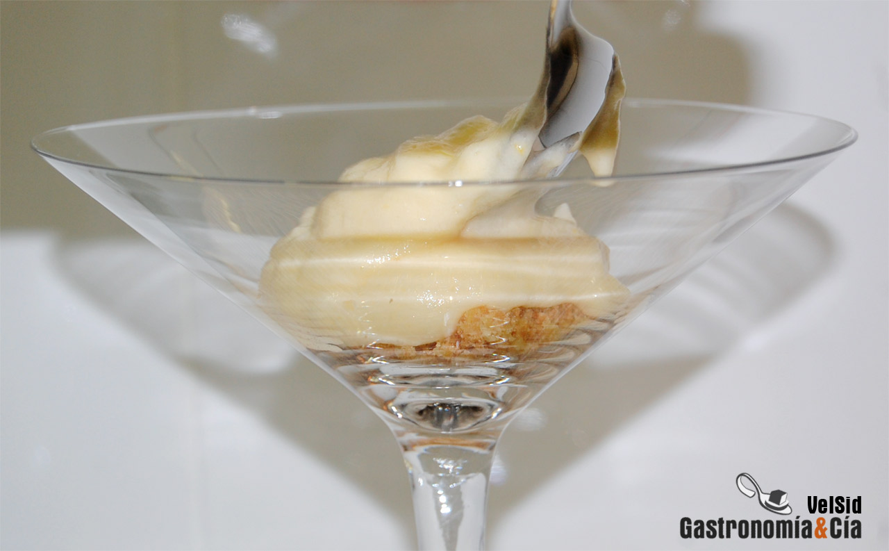 Crema Chiboust de naranja con naranja confitada