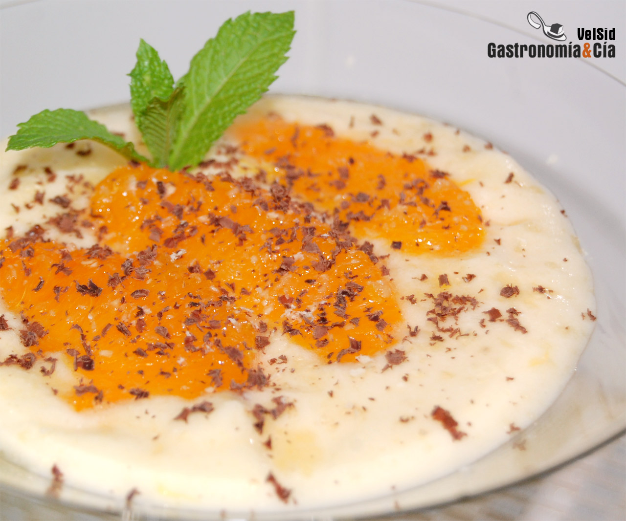 Crema Chiboust de naranja con naranja confitada