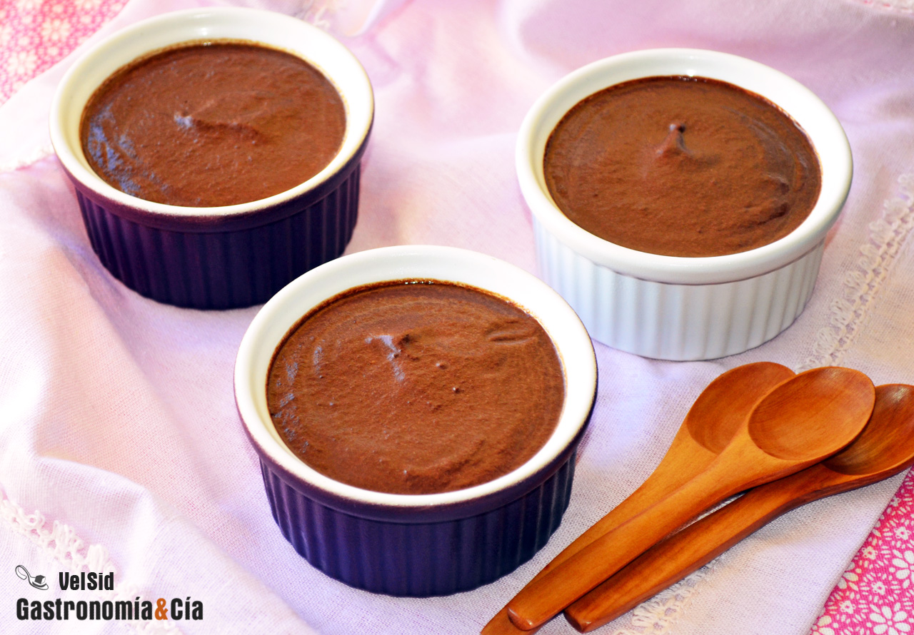 Crema fría de chocolate y plátano