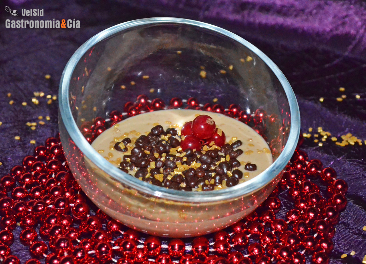 Crema ligera de turrón. Postre