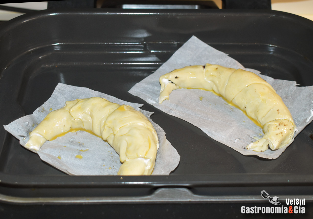 Croissants de hojaldre con sabor a Oreo