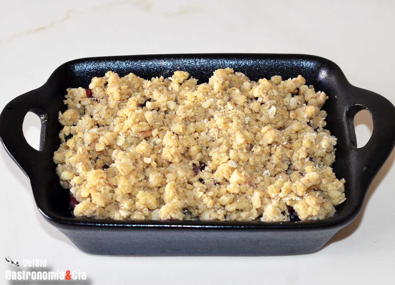 Crumble de cerezas
