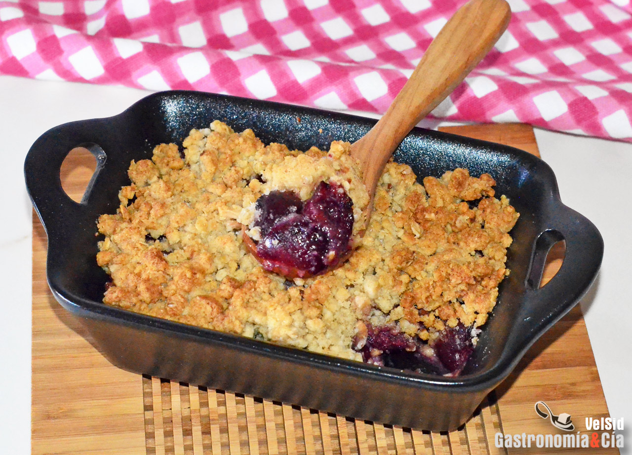 Crumble de cerezas