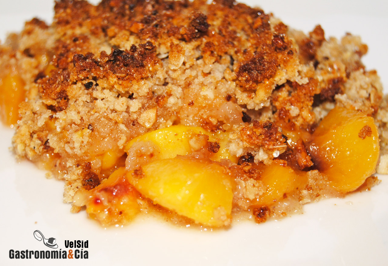 Crumble de nectarinas