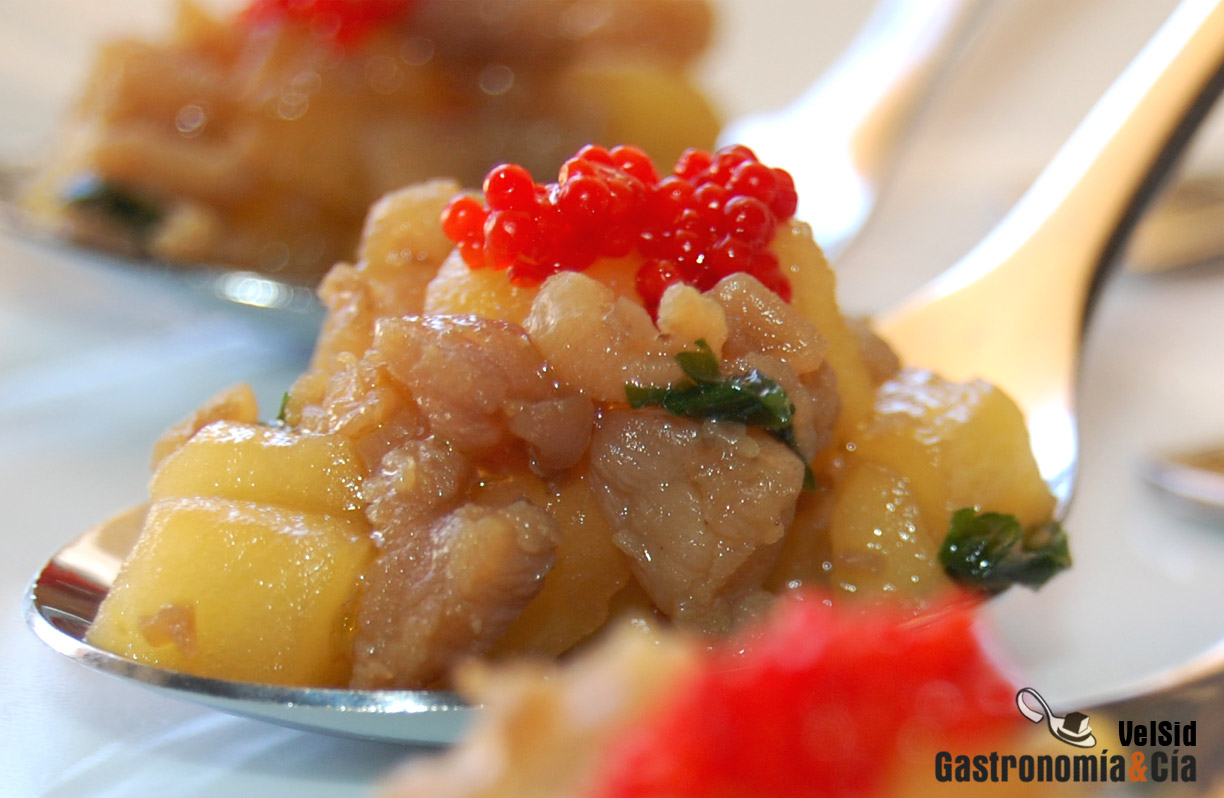 Cucharilla de rape con manzana