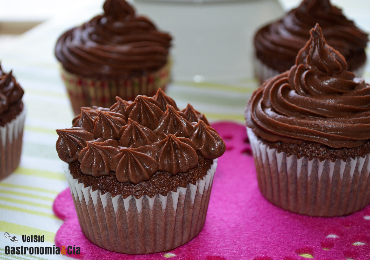 Cupcakes de Nutella y chocolate