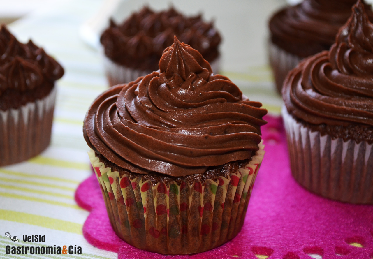Cupcakes de Nutella y chocolate