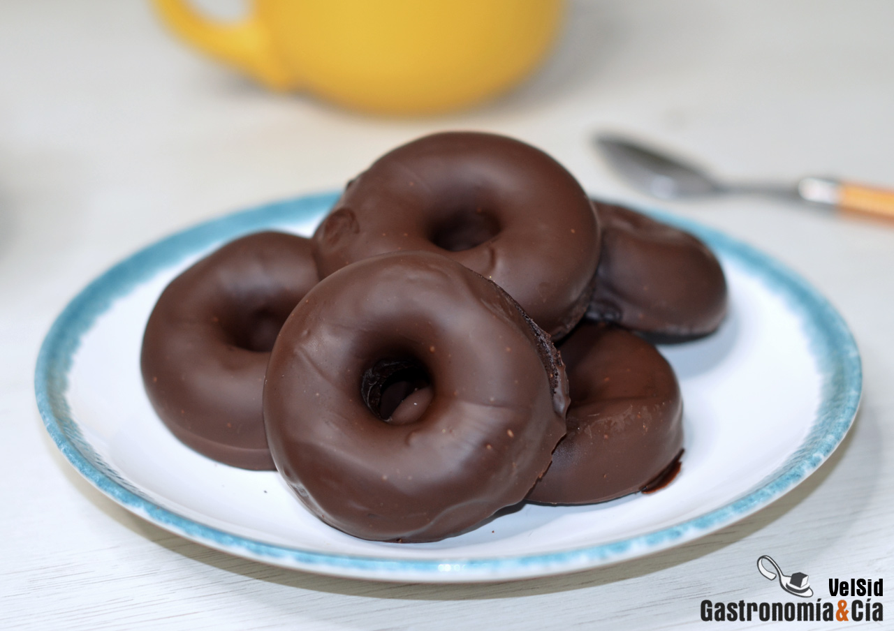 Donuts de avena y chocolate