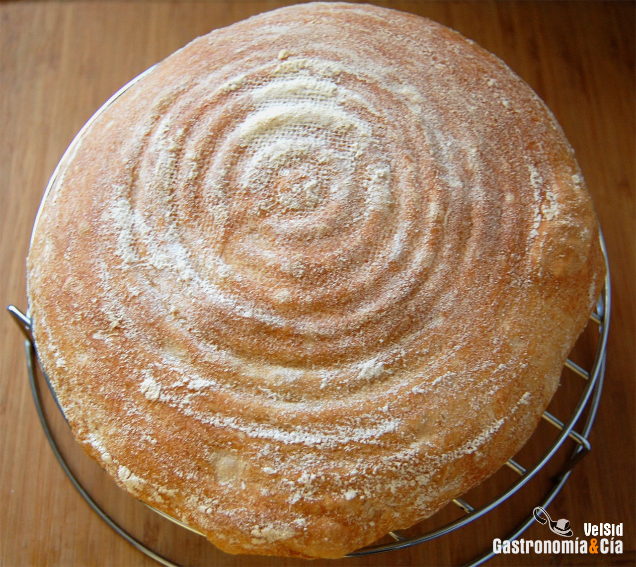 Pan en cesta de fermentación
