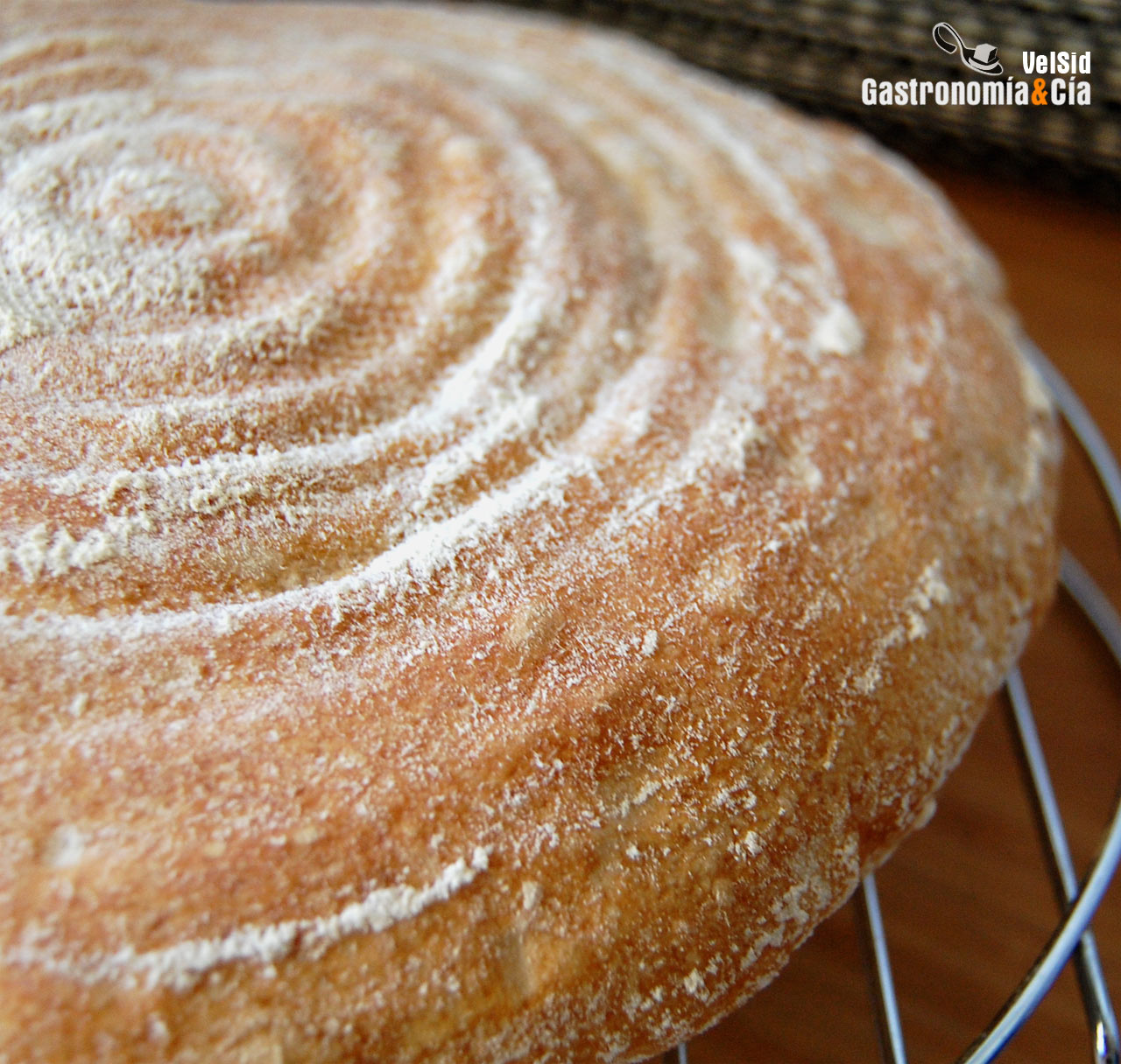 Pan en cesta de fermentación
