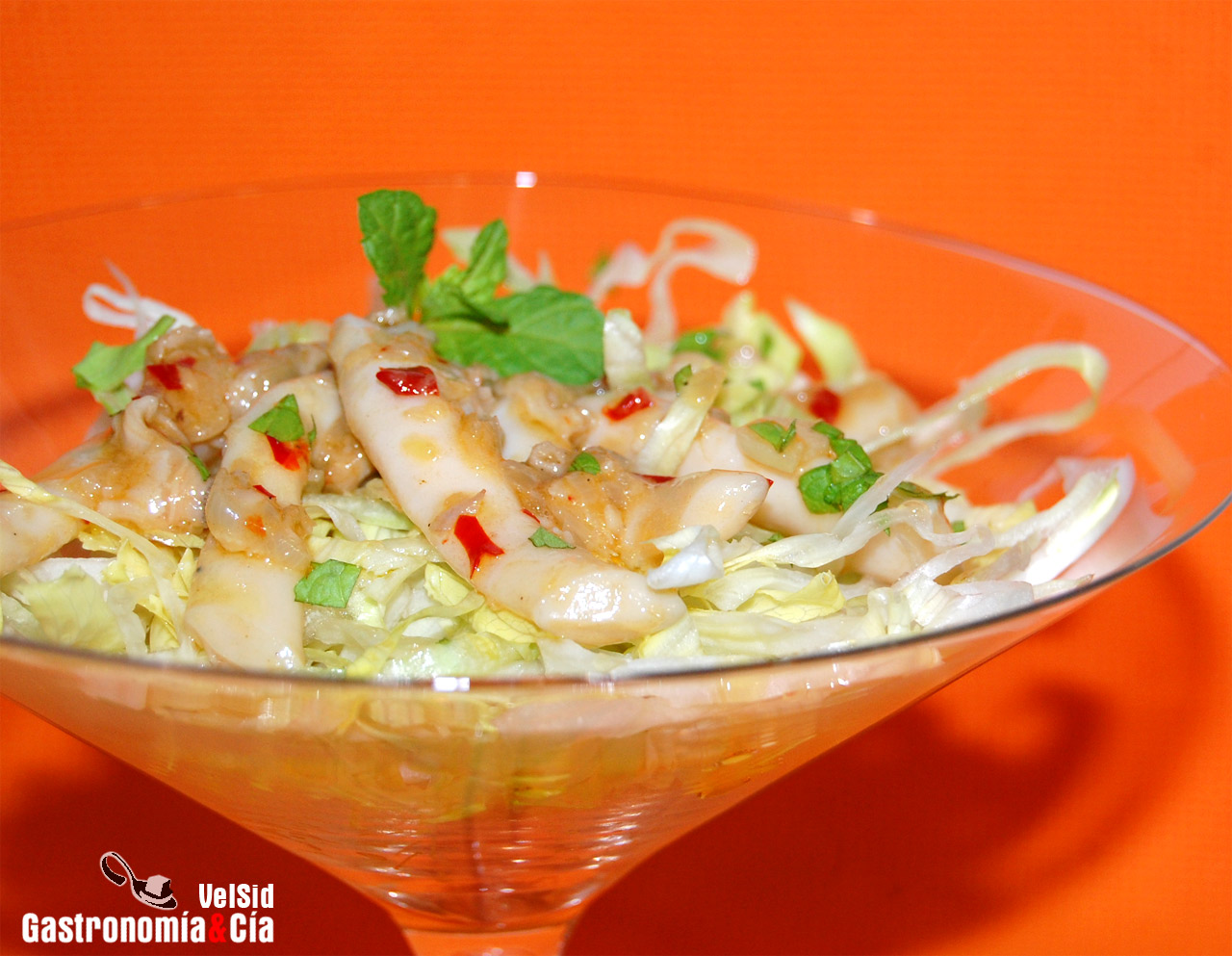 Ensalada de navajas thai