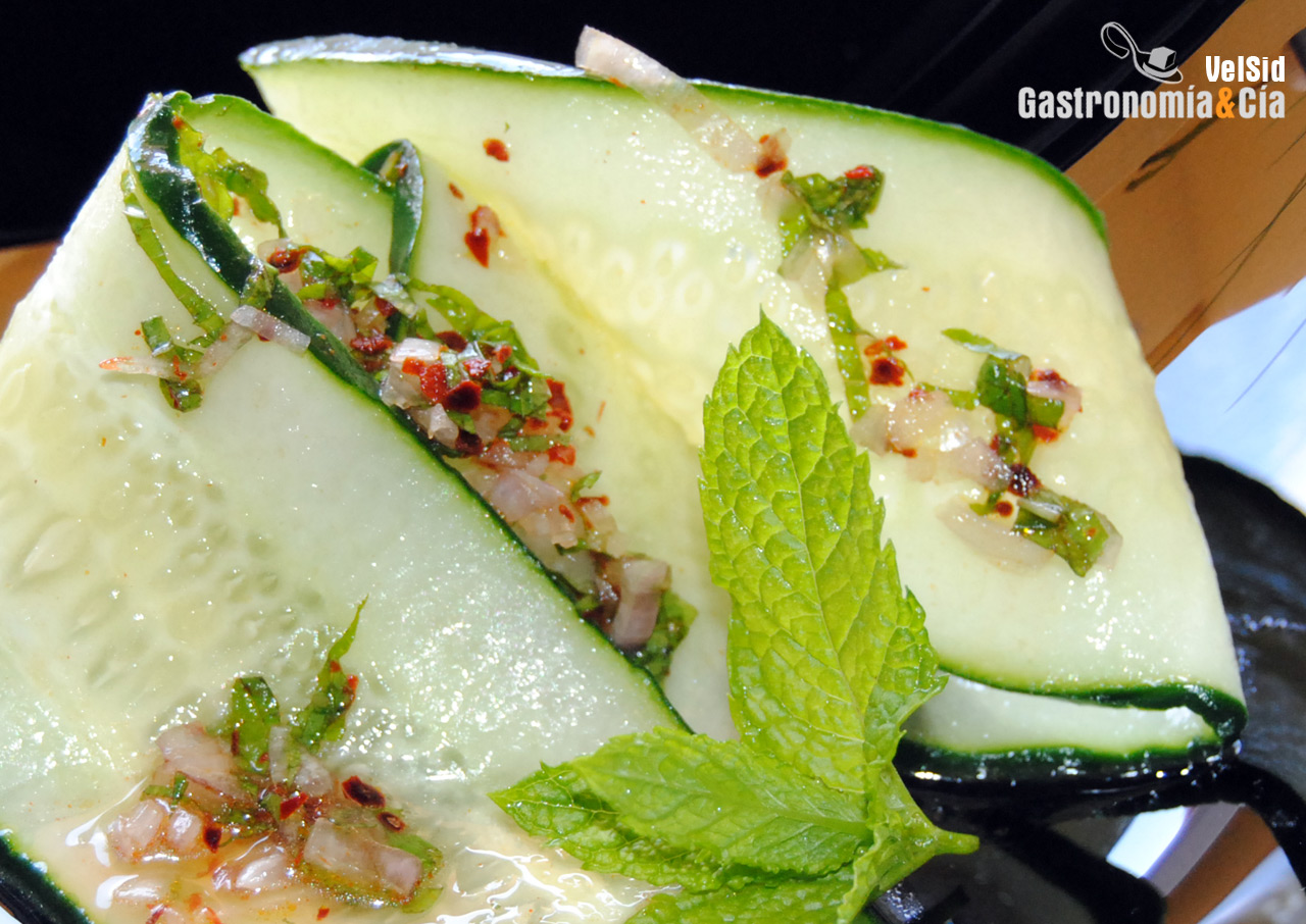 Ensalada de pepino picante