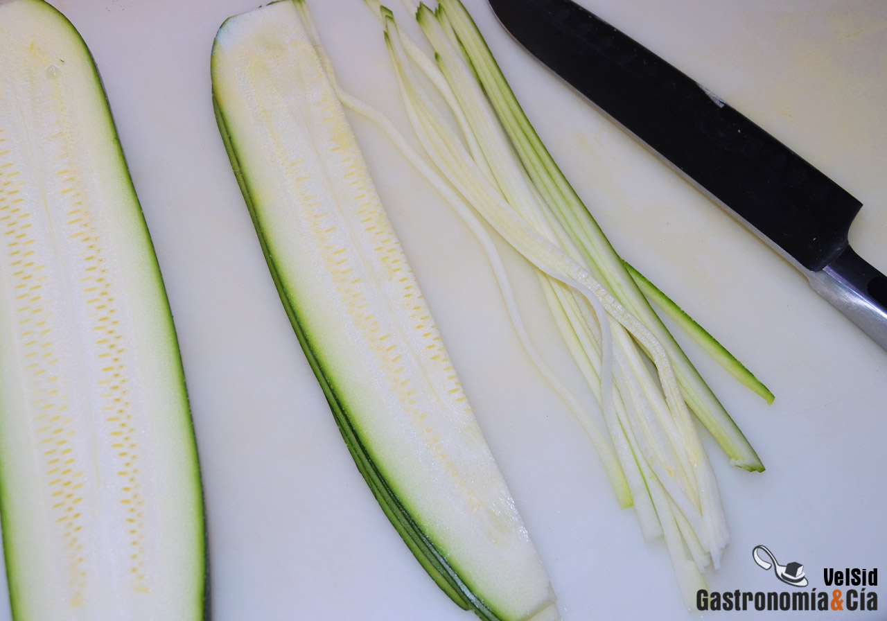 Cómo cortar calabacín