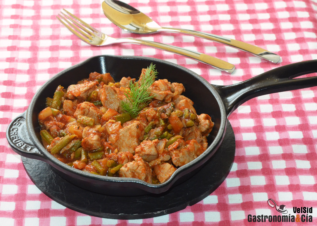 Estofado ligero de solomillo de cerdo con hinojo