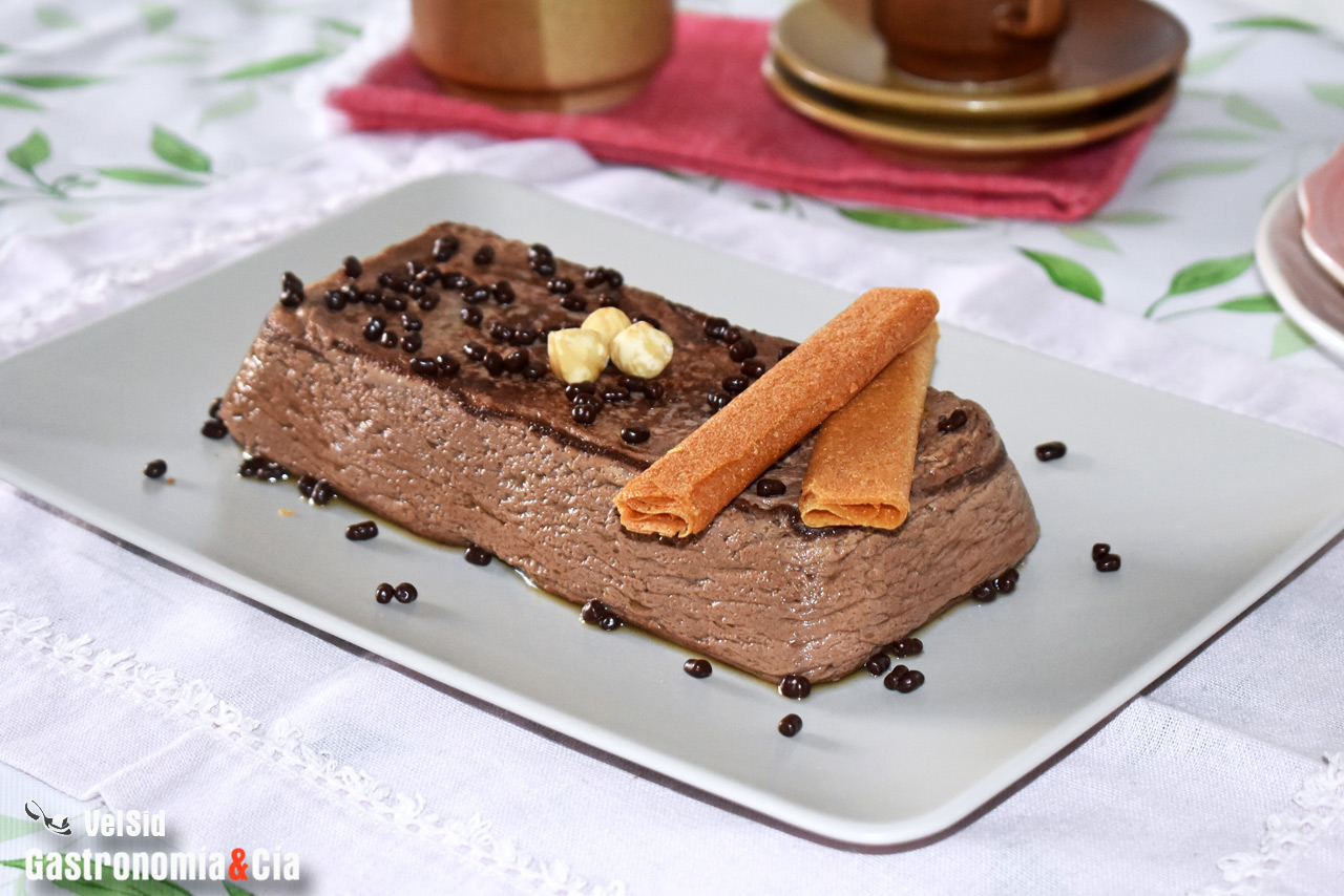 Flan de avellana