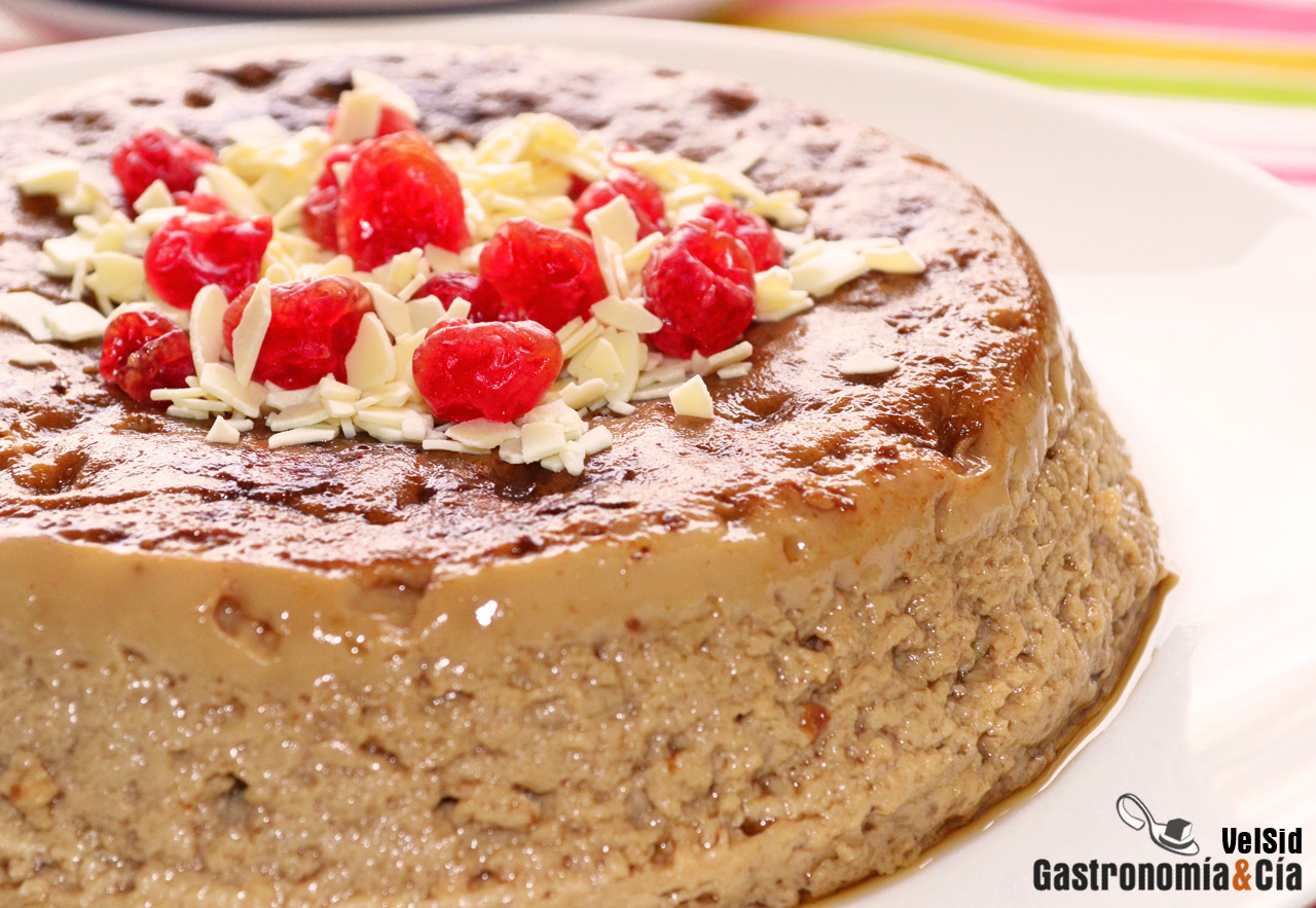 Flan de leche de coco y especias en microondas