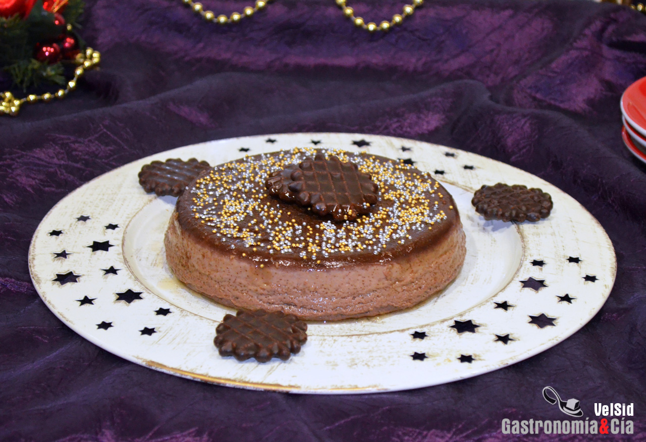 Flan de Navidad en microondas