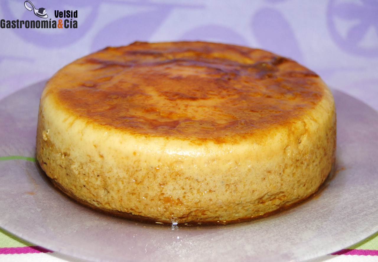 Flan de plátano en microondas