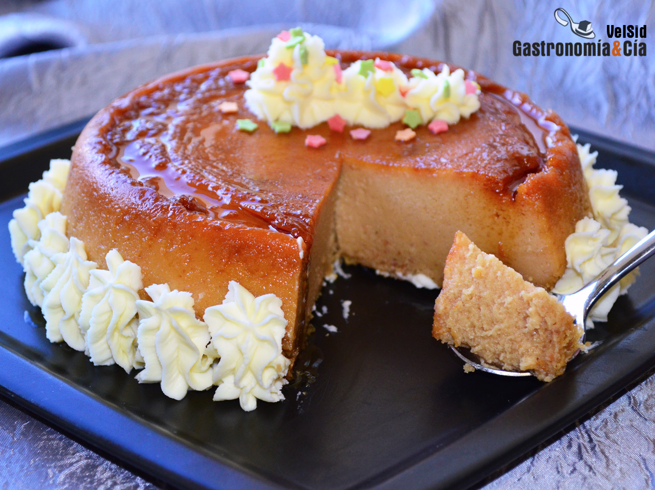 Receta de flan de turrón