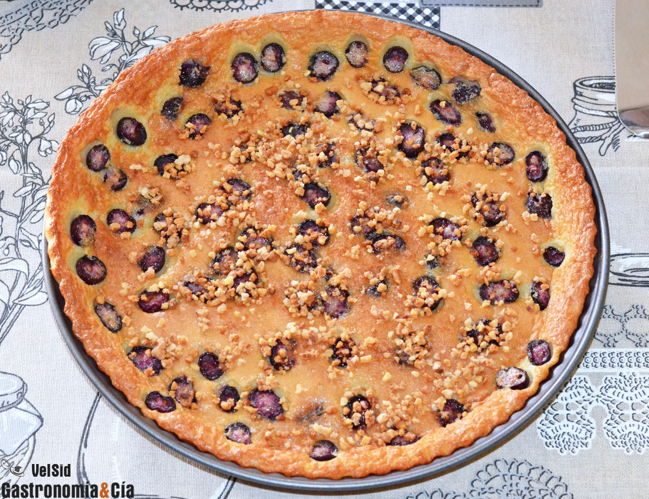 Flognarde de arándanos y almendra