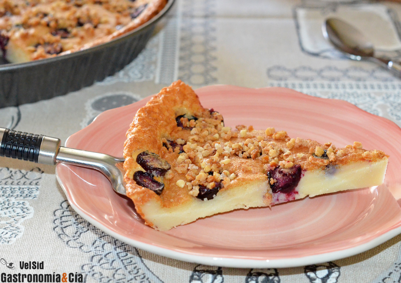 Flognarde de arándanos y almendra