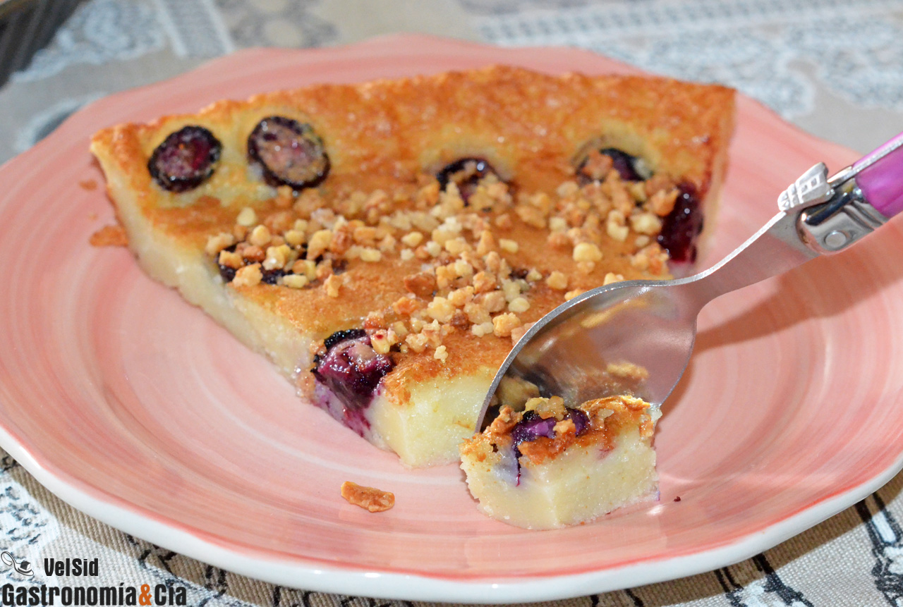 Flognarde de arándanos y almendra