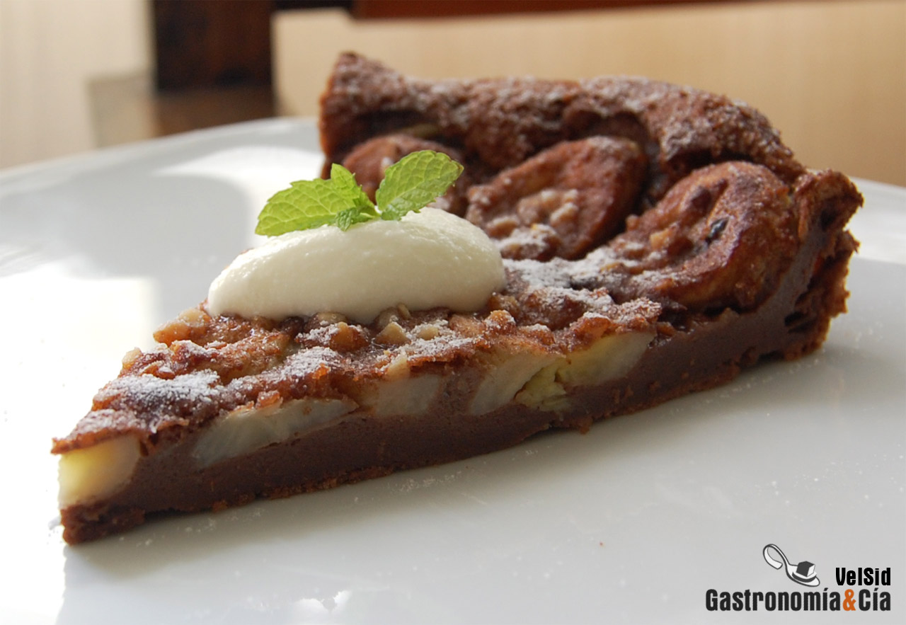 Flognarde de chocolate y plátano