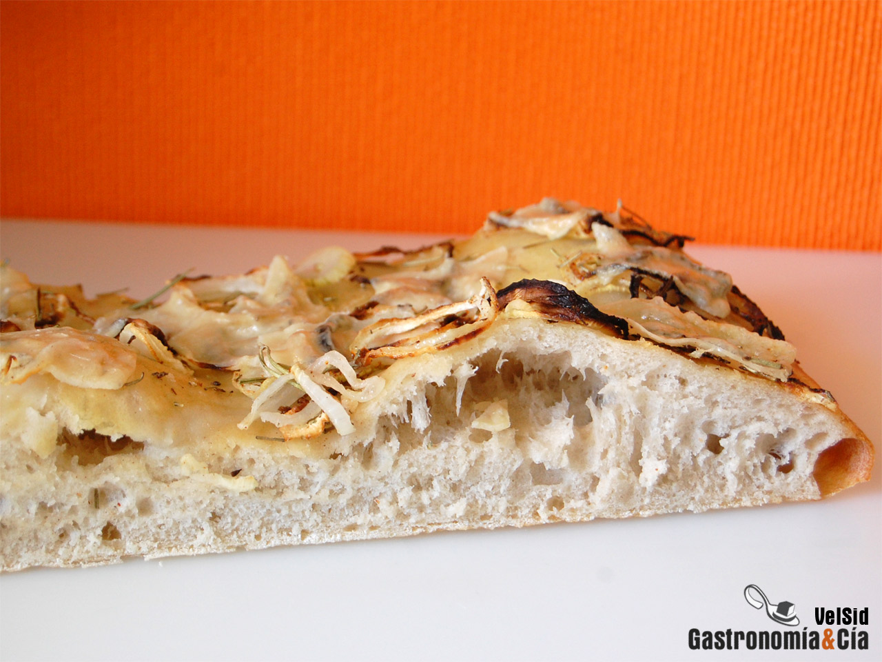 Focaccia de cebolla y Grana Padano