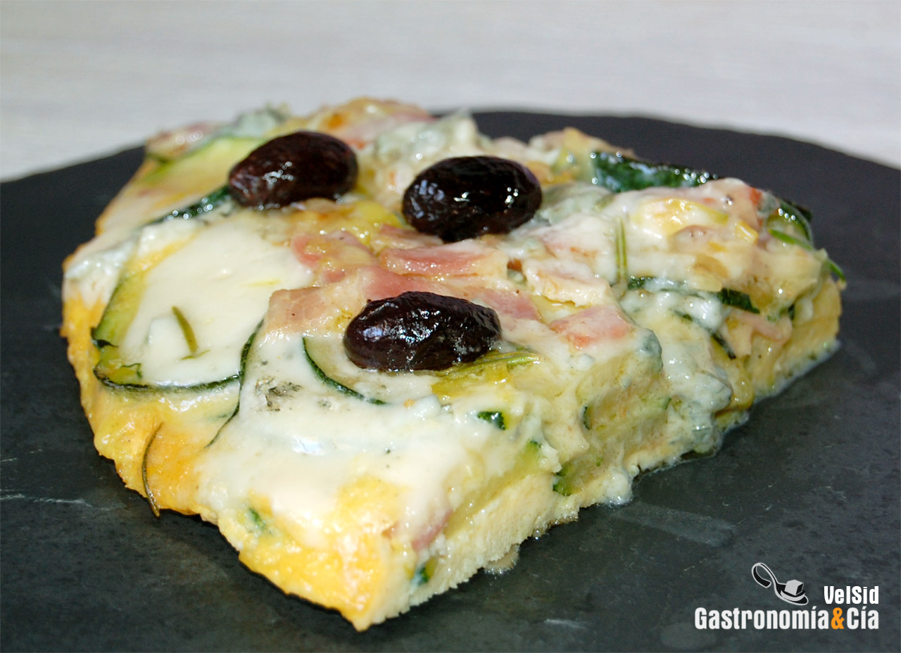 Frittata de calabacín y gorgonzola