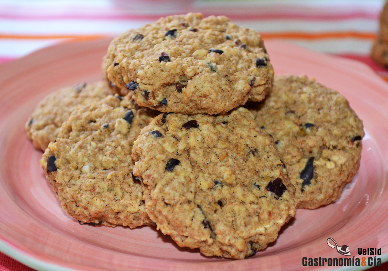 Galletas de avena y nibs de cacao